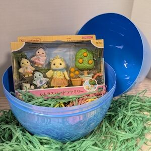 Easter Egg Surprise! Calico Critters Citrus Bird Family New From Japan